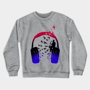 Headphone Music Bass clarinet Crewneck Sweatshirt